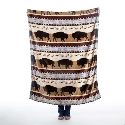 Carstens, Inc. Travel Blanket, Premium Compact 2-in-1 Airplane Blanket/Pillow, Buffalo Stripe - color: Buffalo Stripe