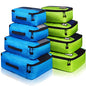 Packing Cubes Luggage Bags Organizer Durable Travel Accessories With Clothing Label - color: 8 set - Blue/Green