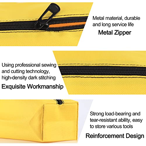 5 Pack Canvas Tool Pouch of Two Sizes, Tool Pouches with Zipper, Multipurpose Zipper Bags Tools is Suitable for Storing Scattered Tools, Cosmetics, and Various Items (5 Colors)