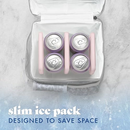 Cool Coolers by Fit & Fresh Slim Ice Packs, Quick Freeze Reusable Ice Packs for Lunch Boxes & Coolers, Long-Lasting, Space Saving Lunch Ice Packs, Light Pink, 4Pk - color: Light Pink (4 Pack)