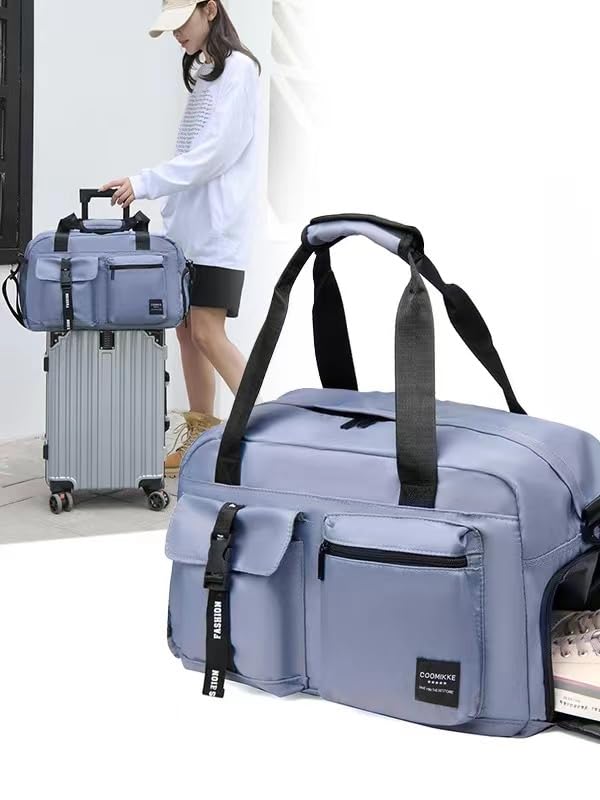 New Sports Tote Gym Travel Luggage Shopping Delivery Weekend Camping Overnight Bag (ice green) - color: ice green