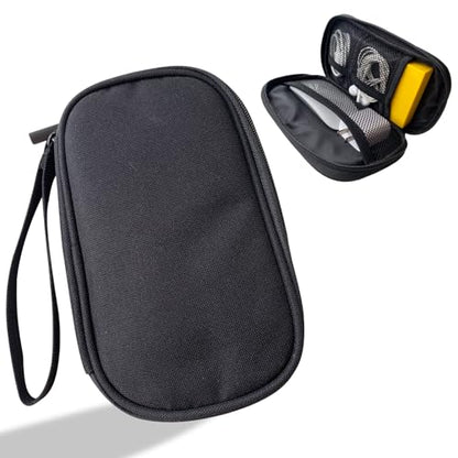 Electronics Organizer Travel Case, Cable Organizer Travel Essentials Tech Pouch,Suitable for Charger, Cable, Phone，Flash Drive,Black - color: Black
