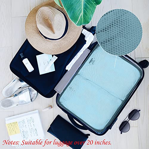 Packing Cubes Set, 2 Pcs Packing Organizers Set for Suitcases (Grey blue) - color: Grey blue