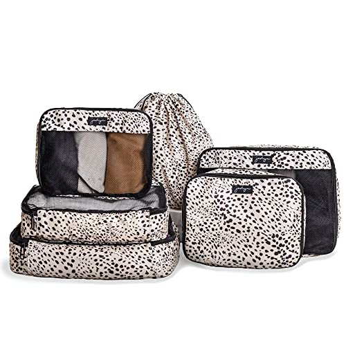 Jadyn Packing Cubes for Travel, 6-Piece Large Packing Cube Organizer Set for Suitcase, Duffel Bag, Luggage, Multiple Sizes Travel Essentials (Cheetah Spot) - color: Cheetah Spot