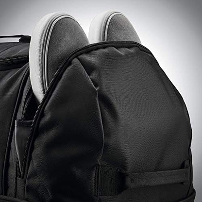 Samsonite Andante 2 Wheeled Duffel Bag – 32-Inch Durable Rolling Luggage with Inline Skate Wheels, Push-Button Handle & Spacious Compartments – Travel-Friendly and Lightweight - All Black - color: All Black, size: 32-Inch