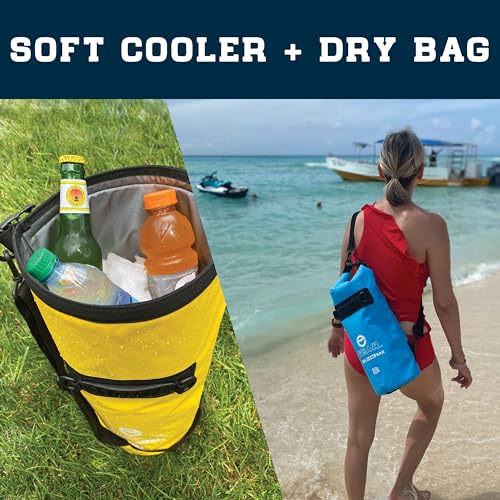 Enthusiast Gear Insulated Dry Bag Floating Cooler – 10L / 15L / 25L Roll Top, Leak Proof, Waterproof, Collapsible, with Padded Shoulder Strap - Perfect for Kayaking Fishing Beach - color: White, size: 10 Liter