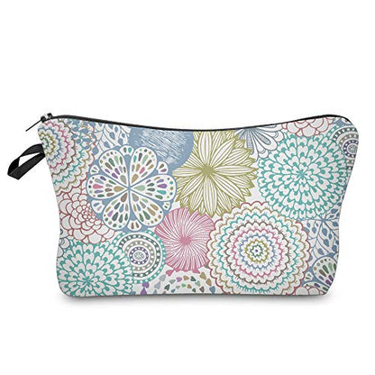 Deanfun Cosmetic Bag for Women, Mandala Flowers Waterproof Makeup Bags Roomy Toiletry Pouch Travel Accessories Gifts (51561) - color: 51561