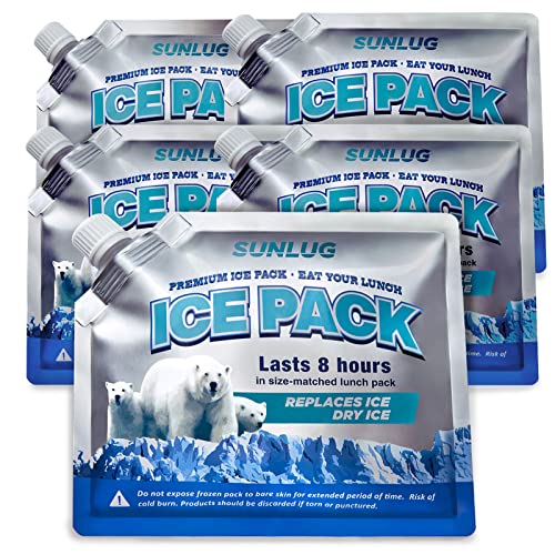 Cooler Ice Packs Reusable Ice Packs for Coolers Long Lasting Freezer Packs for Cooler Bag, Lunch Bags, Cooler Backpacks - color: 5 Pack - Cooler Ice Packs