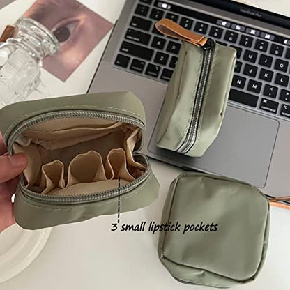 Hekyip Mini Cosmetic Bag, Travel Makeup Pouch, Portable Waterproof Cosmetic Pouch for Ladies Women, Mini(Mini Green) - color: Mini Green