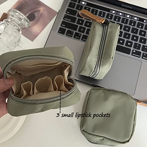 Hekyip Mini Cosmetic Bag, Travel Makeup Pouch, Portable Waterproof Cosmetic Pouch for Ladies Women, Mini (Mini Inner Red) - color: Mini Inner Red