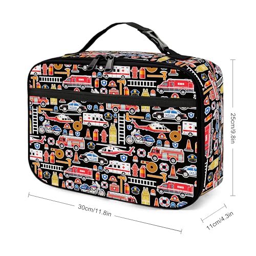Police Car Lunch Bag Insulated Reusable Lunch Box Cooler Thermal Tote Bag For Teenage Boys Girls School Beach - color: Police Car