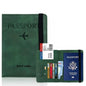 Passport Holder Travel Wallet RFID Blocking: Slim Leather Passport Cover with 4 Card Slots, Elastic Band Closure, Document Organizer for Men Women, Passport Case for International Travel