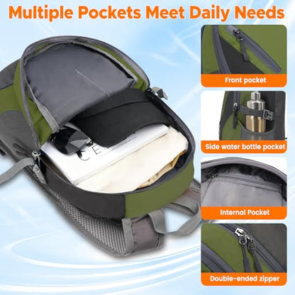 sunhiker Small Hiking Backpack Women Men 20L Lightweight Travel Backpack Daypack Casual Backpack For Cycling Outdoor Camping - color: Navy Green