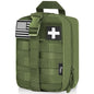 Medical Molle Pouch Tactical - 1000D Nylon First Aid Pouch, Big Capacity EMT Pouch Utility, Heavy Duty Military Grade Rip-Away Ifak Pouch for Home and Outdoor Activities（Bag Only - color: Green