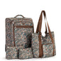 Sakroots On the Go 4 Piece Travel Bundle, Includes 21" Rolling Suitcase, Packable Large Tote, Medium & Small Pouches - color: Sienna Spirit Desert