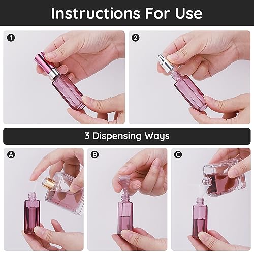 Segbeauty 5pcs 10ML Perfume Travel Refillable, Mini Cologne Perfume Bottles Empty, Portable Atomizer Sprayer for Perfume Travel Size Spray Bottle Pocket Glass Spray Bottles Toiletries Sample Dispenser - color: Mixed, style: Mini Bottles