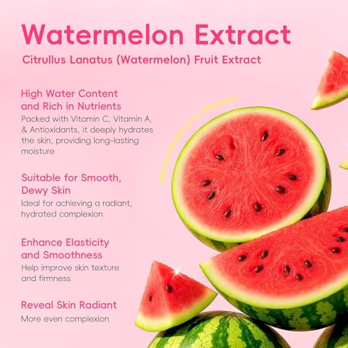 QUIYUM Watermelon Skin Care for Teen Girls, Daily Routine Skincare Sets- Smooth, Clean, Oil Control, Firm, Hydrate, Glow Up, for All Skin 4PCS, Mother's Day Birthday Gift for Women, Wife, Girlfriend - size: 4pc