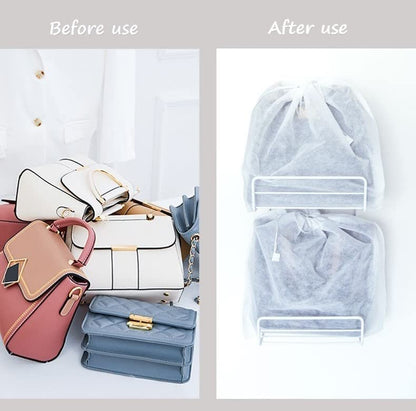 30 eco-friendly travel shoe bag storage bags, non-woven breathable dust-proof bag with rope, suitable for storing shoes and bags, isolate dust and keep shoes and bags clean and tidy. (15.7inX19.68in) - size: 15.7inX19.68in