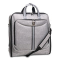 ZEGUR Premium Suit Garment Bag Carry On - Hangs 4 Suits - Travel & Business with Shoulder Strap and Laptop Compartment - color: Luxury Gray