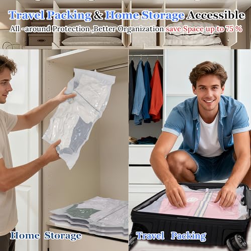 Vacuum Sealing Bags for Clothing Travel,Space Saver Vacuum Storage Bags with Air Pump,Compression Packing for Luggage and Clothes Travel (9 Combo Bags+Electric Pump) - size: 9 Combo Bags+Electric Pump
