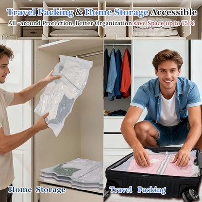 Vacuum Sealing Bags for Clothing Travel,Space Saver Vacuum Storage Bags with Air Pump,Compression Packing for Luggage and Clothes Travel (9 Combo Bags+Electric Pump) - size: 9 Combo Bags+Electric Pump
