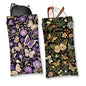 Eyeglasses Sunglasses Case PU Soft Squeeze Top Glasses Pouch for Women Men,Animal Pattern Portable Anti Scratch - color: Purple-butterflies