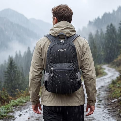 G4Free 20L Lightweight Packable Backpack Travel Hiking Daypack Foldable Backpack for Men Women - color: A-black