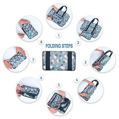 F.FETIVIN Weekender Bag Carry On Travel Duffle Medium Overnight Bag for Women(BLUE) - color: BLUE