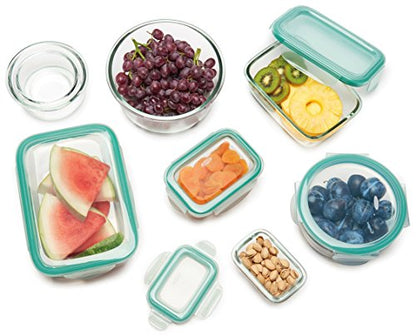 OXO Good Grips 3.5 Cup Smart Seal Airtight Glass Rectangle Food Storage Container - size: 3.5 Cup, style: Glass