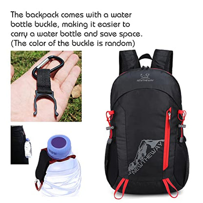 Lywencom Hiking Backpack,20L sports lightweight folding waterproof ultra-light backpack suitable for outdoor camping picnic (black) - color: Black