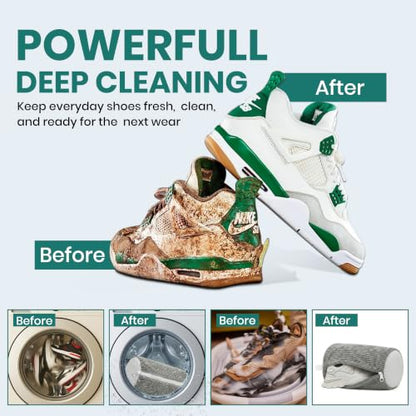 2 Pack Heavy Duty Shoe Wash Bags, 440g Reusable Sneaker Laundry Bags with Auto-Lock Zipper for Sneakers, Slippers & Boots – New2026 - color: Grey