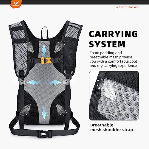 SKYSPER Small Hiking Backpack - 15L Travel Daypack Lightweight Bag Water Resistant Hiking Backpacks for Women Men - color: Lantc15-black, size: Small
