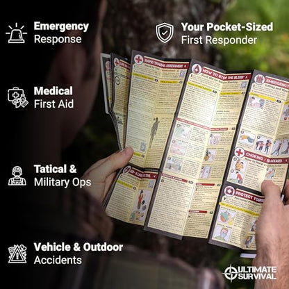 Tiny First Aid Guide: Emergency Medical Care for Anywhere - The Ultimate Step-by-Step, Everyday Carry: Survival Medicine Pocket, Micro-Guide, 5-Pack - style: 5 Tiny First Aid Guides