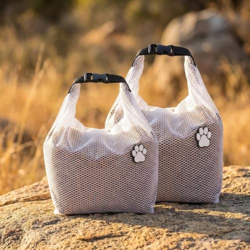 Dog Food Travel Bag 2Pack,Pet Travel Food Storage Container, Leakproof, Pet Safe,Foldable, for Maximum Freshness, for RV Road Trips, Camping, Longterm Dog Boarding Gear Accessories/white