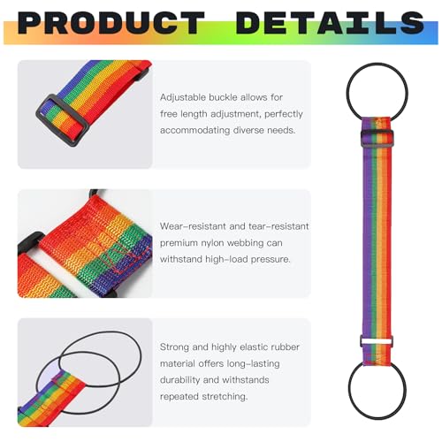 Luggage Connector 2 Pack Heavy Duty Suitcases Strap for Travel Multi Use Elastic Bag Belt with Buckle Flexible Travel Essentials Easy to Identify Colorful