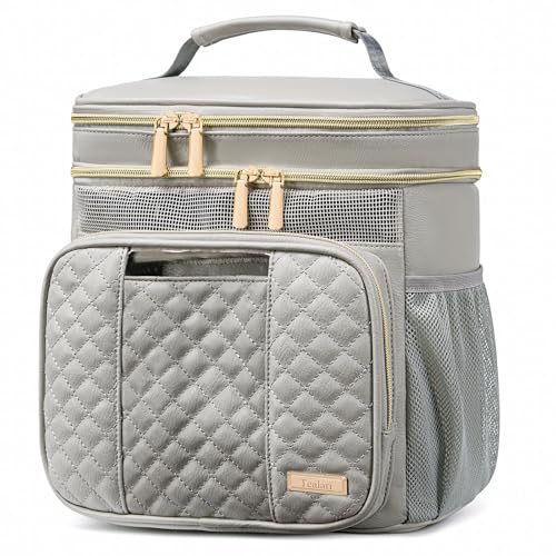 Large Leather Toiletry Bag for Women Men,Bathroom Bag,Water Resistant Shower Bag,Makeup Bag,Portable Shower Caddy for College Dorm,Hanging Travel Toiletry Bag with Transparent Waterproof Phone Pocket - color: Grey Leather