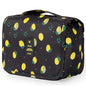 Travel Toiletry Bag for Women, Hanging Toiletry Bag with Multi-Pockets, Toiletry Bag for Traveling Easy Clean, Travel Organizer Bag Black-Lemon - color: Black-lemon