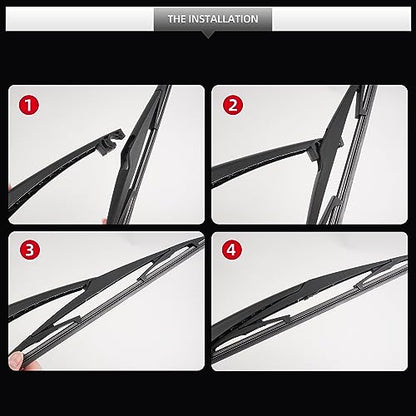 Replacement for Hyundai Tucson 2010 2011 2012 2013 2014 2015 Rear Windshield Wiper Blade and Arm Assembly-Car Back window wiper Arm Blade Complete Set - size: For Hyundai Tucson 2010-2015