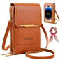 2026 Small Touchscreen Phone Crossbody Bag for Women,Anti-Theft Leather Messenger Bag Rfid Block Mobile Phone Purse - color: Brown