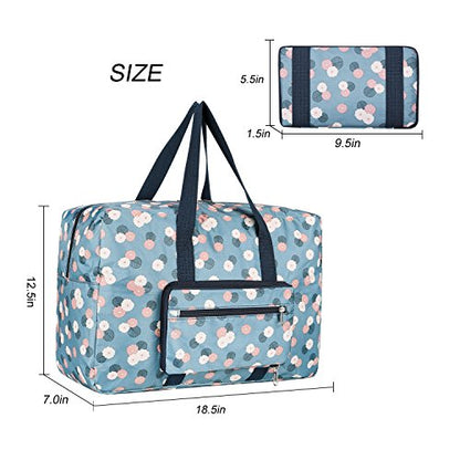 F.FETIVIN Weekender Bag Carry On Travel Duffle Medium Overnight Bag for Women(BLUE) - color: BLUE