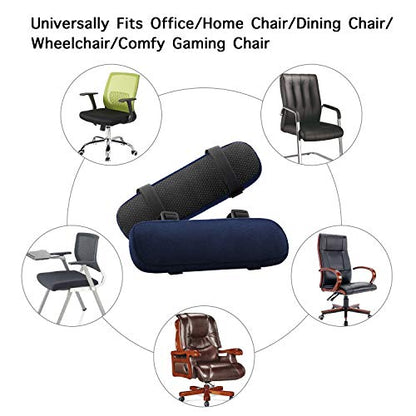 MOSISO Chair Armrest Pads (2 Pack), Memory Foam Home/Office Chair Arm Rest Covers Comfy Computer Gaming Elbow Cushion Removable Washable Elbow Support Forearm Pressure Relief, Purplish Blue - color: Purplish Blue