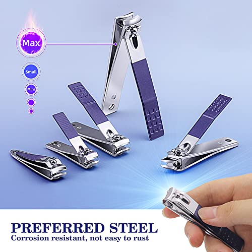 Manicure Set 30-Piece WOAMA Nail Clippers Pedicure Kit Manicure Kit Professional Nail Kit for Toenail Fingernail Facial Care - Blue - color: Blue