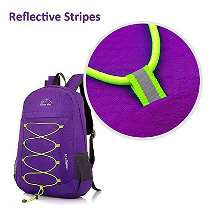 Outdoor Water Resistant Hiking Backpack - color: Purple