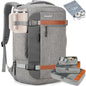 42L Travel Backpack with 4 Packing Cubes, TSA Friendly Flight Approved Carry-On Bag with USB Charging Port, Water-Resistant Weekender Business Backpack for Men Women, Fits 17.3" Laptop(Grey) - color: Grey