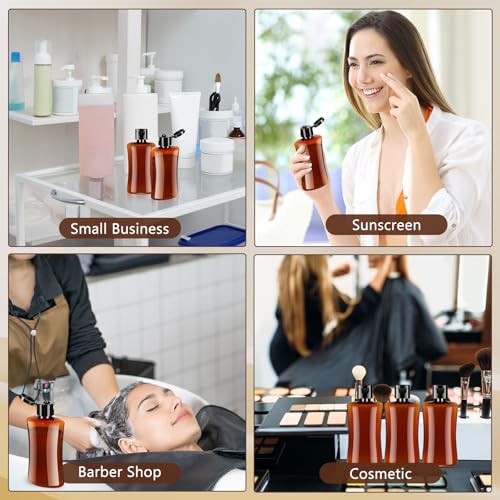 Domensi 6 Pcs 3.4 oz Travel Bottles Bulk Plastic Squeeze Empty Lotion Bottles with Flip Cap Small Portable Travel Leak Proof Refillable Cosmetic Container for Toiletries Liquid Shampoo
