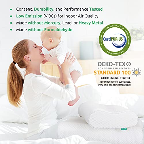 UTTU Cervical Pillow for Neck Pain Relief, Memory Foam Neck Pillow for Sleeping, Adjustable Orthopedic Sandwich Pillow, Contour Cooling for Side Back Stomach Sleeper, King(27.6"×15.7"×5.2"/4.5") - size: King Size