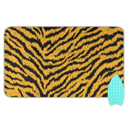 Classical Tiger Skin Print Ironing Mat for Table top Portable Ironing Pad Blanket for Washer Dryer Countertop Travel - color: Classical Tiger Skin Print