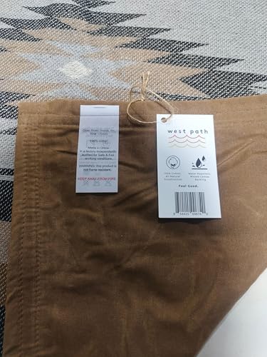 WP West Path Waxed Canvas Camping Blanket & Bedroll – Waterproof Canvas Blanket, Oilskin Outdoor Blanket, Camp Blanket, Bushcraft Ground Cloth (Brown Diamond, XL) - color: Brown Diamond, size: X-Large