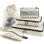 U+U 5 Set Packing Cubes for Travel Essentials Ultralight Luggage Packing Organizers with Laundry Bag and Shoe Bag for Vacation, Business Trip and Camping (Polka Dot) - color: Polka Dot