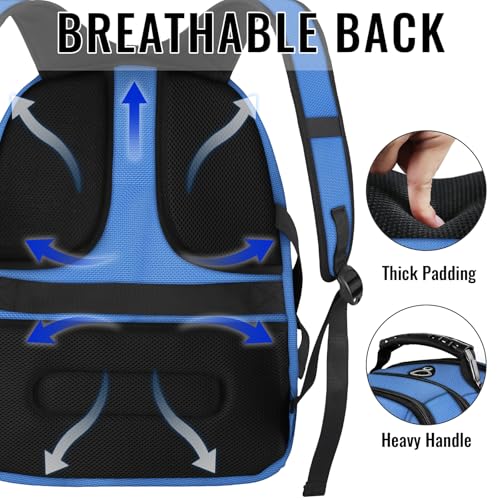YOREPEK Large Backpack for Men, Extra Large Laptop Backpacks for Men Women, Water Resistant Travel Backpack Airline Approved Business Work Bag Fits 17 Inch Computer, Black - color: Cobalt Blue, size: 17 Inch